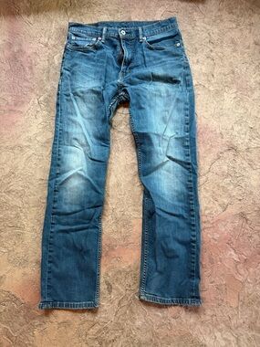 Levi's Straight Leg Jeans in Faded Blue Denim